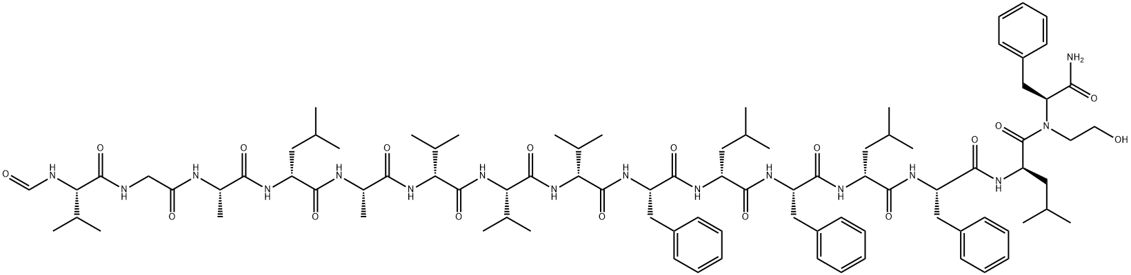 15-Des-trp-phe-gramicidin A Structure