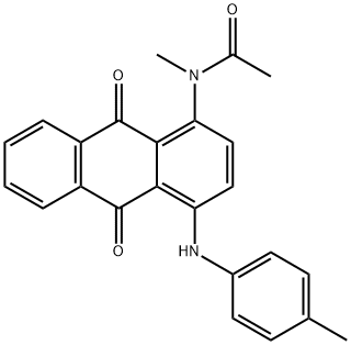N-(4-(p-toluidion)-9,10-dioxo-9,10-dihydroanthracen-1-yl)-N-methylacetamide Structure