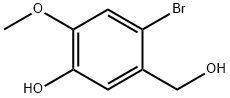 Benzenemethanol, 2-bromo-5-hydroxy-4-methoxy- Struktur
