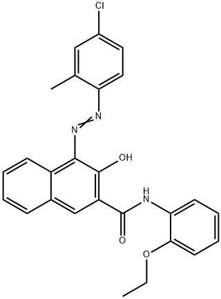 4-[(4-クロロ-2-メチルフェニル)アゾ]-N-(2-エトキシフェニル)-3-ヒドロキシ-2-ナフタレンカルボアミド 化学構造式