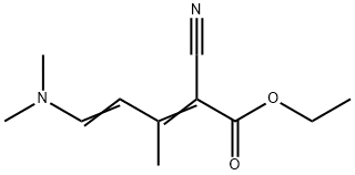 1-carbethoxy-1-cyano-2-methyl-4-dimethylamino-1,4-butadiene 结构式