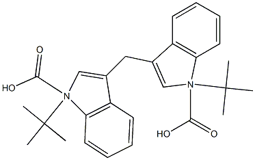 1,1'-DiBOC-3,3'-diindolylmethane Struktur
