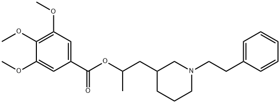 α-Methyl-1-phenethyl-3-piperidineethanol 3,4,5-trimethoxybenzoate,67361-17-5,结构式