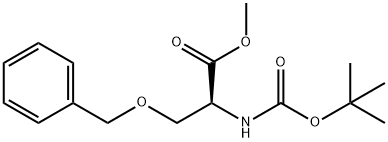 2-[[(2-methylpropan-2-yl)oxy-oxomethyl]amino]-3-phenylmethoxypropanoic acid methyl ester Structure