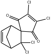 3,3,3',4'-Tetrachlorobicyclo[2,2,1]-pent-5-en-2-cpyro-1'-cyclopnet-3-en-2',5'-dione Structure