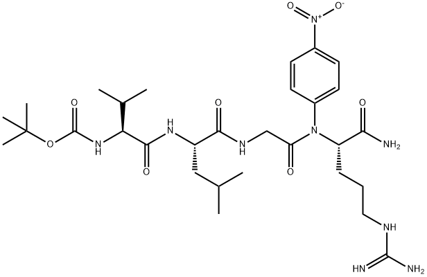 Boc-Val-Leu-Gly-Arg-pNA 化学構造式
