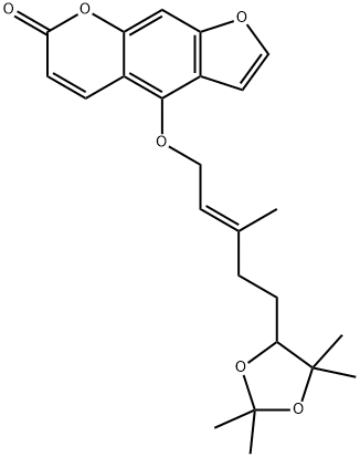 6,7-ジヒドロキシベルガモッチンアセトニド 化学構造式