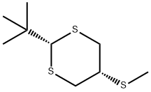 2α-tert-Butyl-5α-(methylthio)-1,3-dithiane 结构式