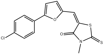 (5E)-5-[[5-(4-chlorophenyl)furan-2-yl]methylidene]-3-methyl-2-sulfanylidene-1,3-thiazolidin-4-one|