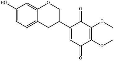 垂崖豆藤异黄烷醌, 69359-09-7, 结构式