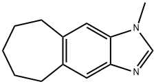 1,5,6,7,8,9-Hexahydro-1-methylcyclohepta[4,5]benz[1,2-d]imidazole Struktur