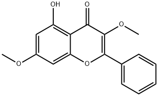 4H-1-Benzopyran-4-one, 5-hydroxy-3,7-dimethoxy-2-phenyl- Struktur