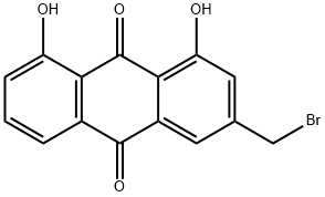 9,10-Anthracenedione, 3-(bromomethyl)-1,8-dihydroxy- 化学構造式