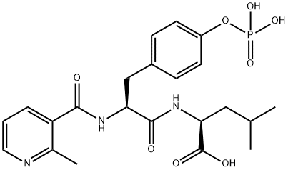 L-Leucine, N-[(2-methyl-3-pyridinyl)carbonyl]-O-phosphono-L-tyrosyl- (9CI) Structure