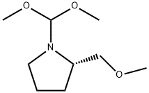 Pyrrolidine, 1-(dimethoxymethyl)-2-(methoxymethyl)-, (S)- (9CI) Structure