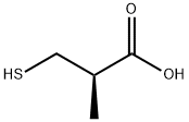 (R)-3-巯基-2-甲基丙酸, 74407-71-9, 结构式