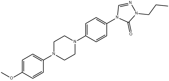 3H-1,2,4-Triazol-3-one, 2,4-dihydro-4-[4-[4-(4-methoxyphenyl)-1-piperazinyl]phenyl]-2-propyl- Struktur