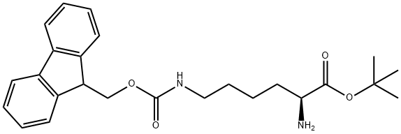 L-Lysine, N6-[(9H-fluoren-9-ylmethoxy)carbonyl]-, 1,1-dimethylethyl ester Struktur