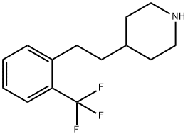 Piperidine, 4-[2-[2-(trifluoromethyl)phenyl]ethyl]- Structure