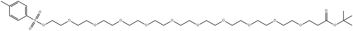 Tos-PEG10-CH2CH2COOtBu 结构式