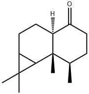 (3aR,7R,7aR)-Decahydro-1,1,7,7a-tetramethyl-4H-cyclopropa[a]naphthalen-4-one Structure