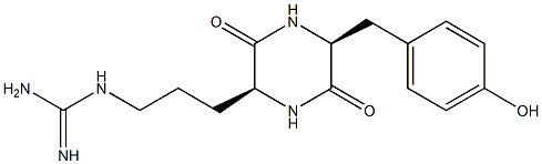 cyclo(tyrosylarginyl) 化学構造式
