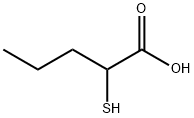 Pentanoic acid, 2-mercapto- 化学構造式