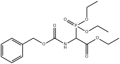 Acetic acid, (diethoxyphosphinyl)[[(phenylmethoxy)carbonyl]amino]-, ethyl ester Struktur
