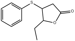 2(3H)-Furanone, 5-ethyldihydro-4-(phenylthio)- Structure
