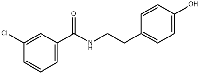 Benzamide, 3-chloro-N-[2-(4-hydroxyphenyl)ethyl]- Struktur