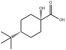 trans-4-(1,1-Dimethylethyl)-1-hydroxycyclohexanecarboxylic acid Structure