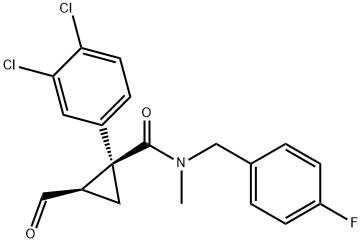 Cyclopropanecarboxamide, 1-(3,4-dichlorophenyl)-N-[(4-fluorophenyl)methyl]-2-formyl-N-methyl-, (1S,2R)-