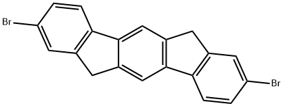 2,8-ジブロモ-6H,12H-インデノ[1,2-b]フルオレン 化学構造式