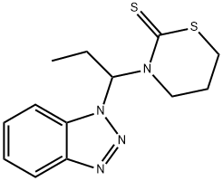 3-(1-(1H-苯并[D][1,2,3]三唑-1-基)丙基)-1,3-噻嗪烷-2-硫酮, 849414-25-1, 结构式