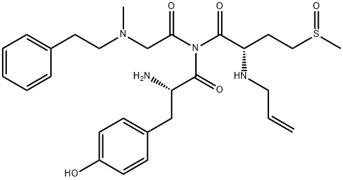 N-(2-Propenyl)-L-Tyr-4-(methylsulfinyl)-L-Abu-Gly-N-(2-phenylethyl)-N-methyl-NH2 Structure