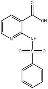 3-Pyridinecarboxylic acid, 2-[(phenylsulfonyl)amino]- 化学構造式