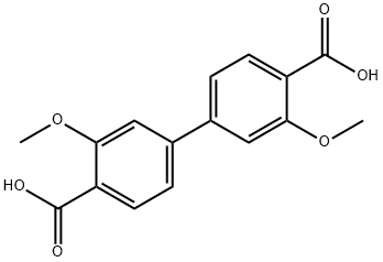 [1,1'-Biphenyl]-4,4'-dicarboxylic acid, 3,3'-dimethoxy- Structure