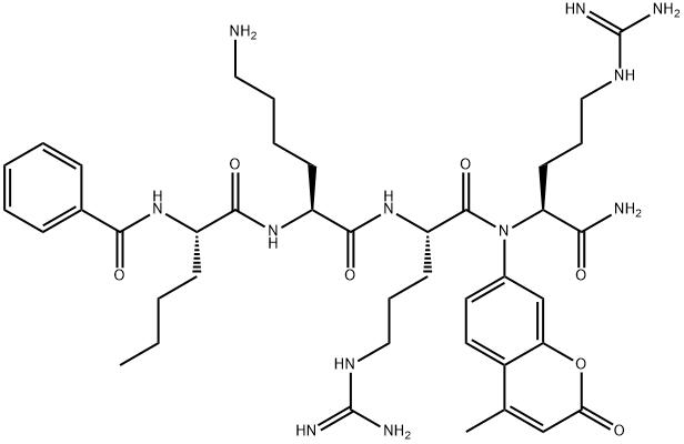 BZ-NLE-LYS-ARG-ARG-AMC Structure