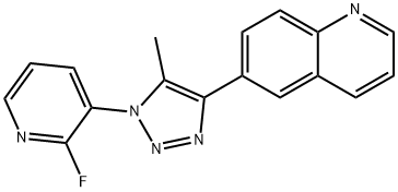 6-[1-(2-FLUOROPYRIDIN-3-YL)-5-METHYLTRIAZOL-4-YL]QUINOLINE, 864863-72-9, 结构式