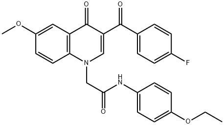 1(4H)-Quinolineacetamide, N-(4-ethoxyphenyl)-3-(4-fluorobenzoyl)-6-methoxy-4-oxo- 结构式