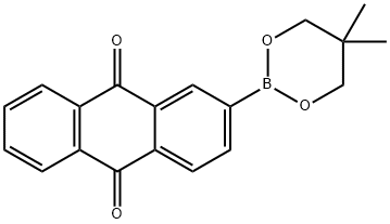 9,10-Anthracenedione, 2-(5,5-dimethyl-1,3,2-dioxaborinan-2-yl)- Structure