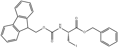 FMOC-BETA-IODO-L-ALA-OBZL, 869107-32-4, 结构式