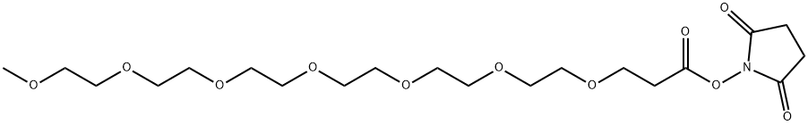 m-PEG7-NHS ester 化学構造式