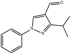1H-Pyrazole-4-carboxaldehyde, 3-(1-methylethyl)-1-phenyl-,874908-42-6,结构式