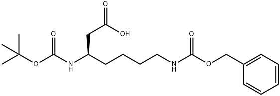 Boc-D-beta-homolysine Structure