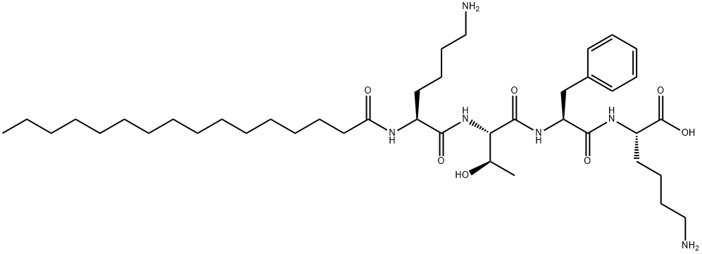 棕榈酰四肽-10 结构式