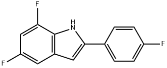 1H-Indole, 5,7-difluoro-2-(4-fluorophenyl)- Struktur