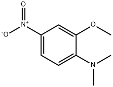 Benzenamine, 2-methoxy-N,N-dimethyl-4-nitro- Struktur