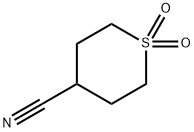 tetrahydro-2H-thiopyran-4-carbonitrile 1,1-dioxide(SALTDATA: FREE) 化学構造式