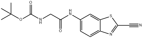 tert-butyl 2-(2-cyaNAbenzo[d]thiazol-6-ylaMiNA)-2-oxoethylcarbaMate Struktur